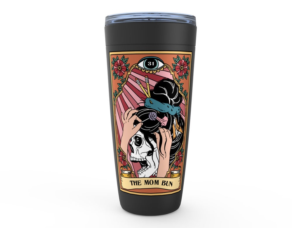 The mom bun tarot tumbler - Tarot Gifts